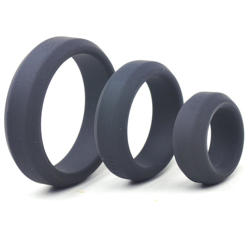 Smooth Silicone Triple Cock Ring Set